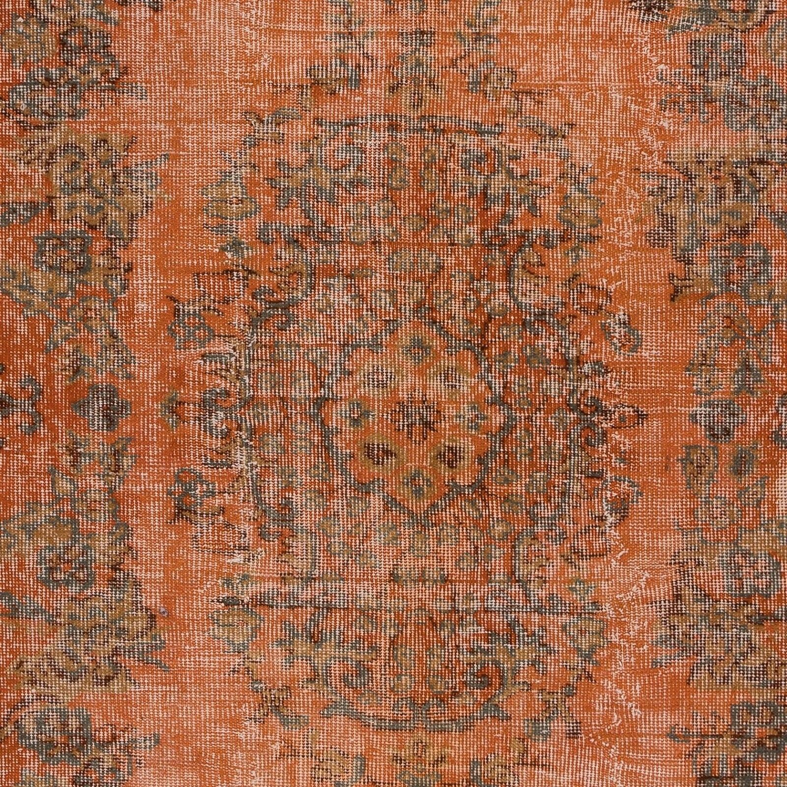 4.8x7.2 Ft Modern Burnt Orange Handmade Area Rug, Contemporary Turkish Carpet photo 295.0