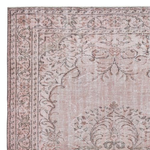 6x10 Ft Modern Area Rug In Light Pink, Handwoven And Handknotted In Turkey photo Textiles