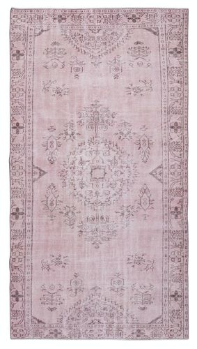 5.4x10 Ft Modern Area Rug In Light Pink, Handwoven And Handknotted In Turkey