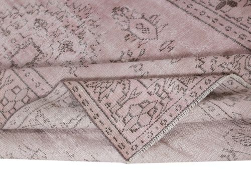 5.4x10 Ft Modern Area Rug In Light Pink, Handwoven And Handknotted In Turkey photo for sale
