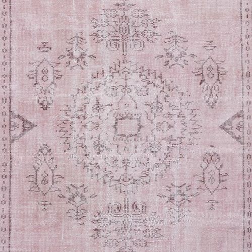 5.4x10 Ft Modern Area Rug In Light Pink, Handwoven And Handknotted In Turkey photo 457.0