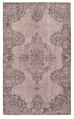 5.4x8.8 Ft Pink Color Handmade Area Rug From Turkey. Great 4 Modern Interiors