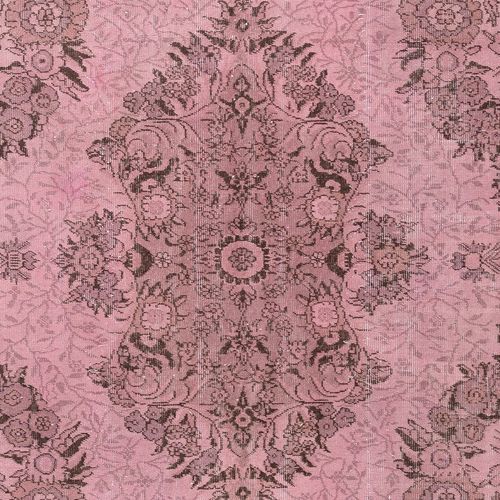 6.4x9.4 Ft Pink Area Rug For Modern Interiors, Hand Knotted In Turkey photo 625.0