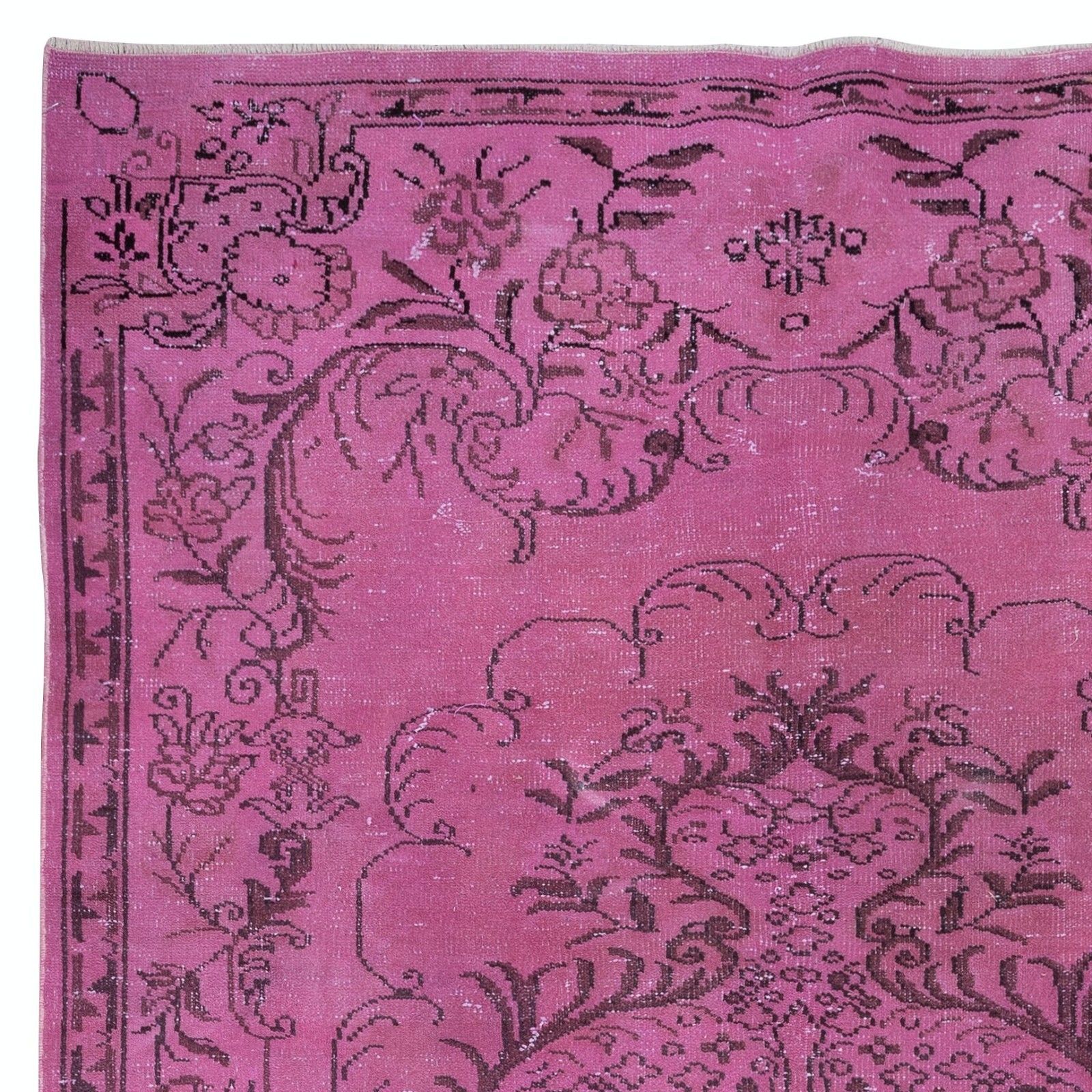 6x10 Ft Modern Medallion Design Rug In Pink, Handwoven And Handknotted In Turkey photo Textiles