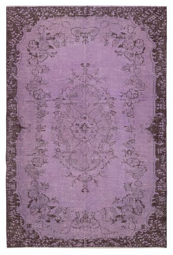 6.3x9.6 Ft Bohemian Style Hand Knotted Area Rug. Modern Turkish Floor Covering