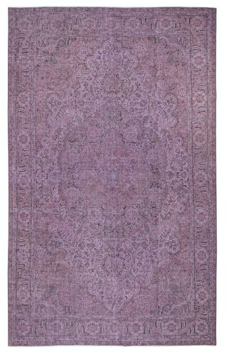 7.5x12.2 Ft Modern Wool Area Rug, Hand Made In Turkey, Purple Large Carpet