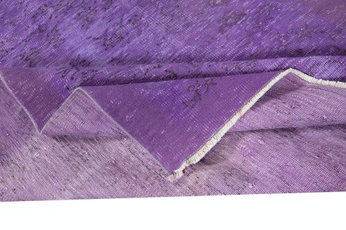 5x8.3 Ft Purple Color Handmade Wool Rug From Turkey, Great 4 Modern Interiors photo for sale