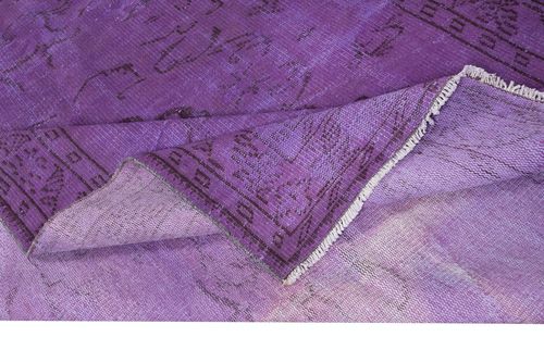 6x9.2 Ft Purple Area Rug For Modern Interiors, Hand Knotted In Turkey photo for sale