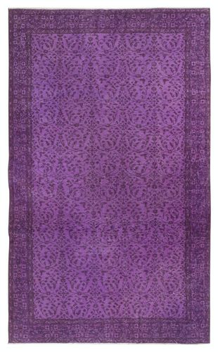 5.5x9.3 Ft Modern Anti Bacterial Area Rug In Purple, Hand Made In Turkey