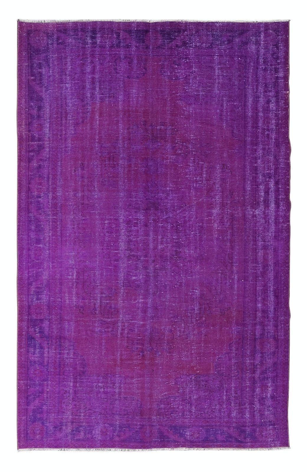 6x9.2 Ft Decorative Handmade Turkish Area Rug In Purple, Great 4 Modern Interior