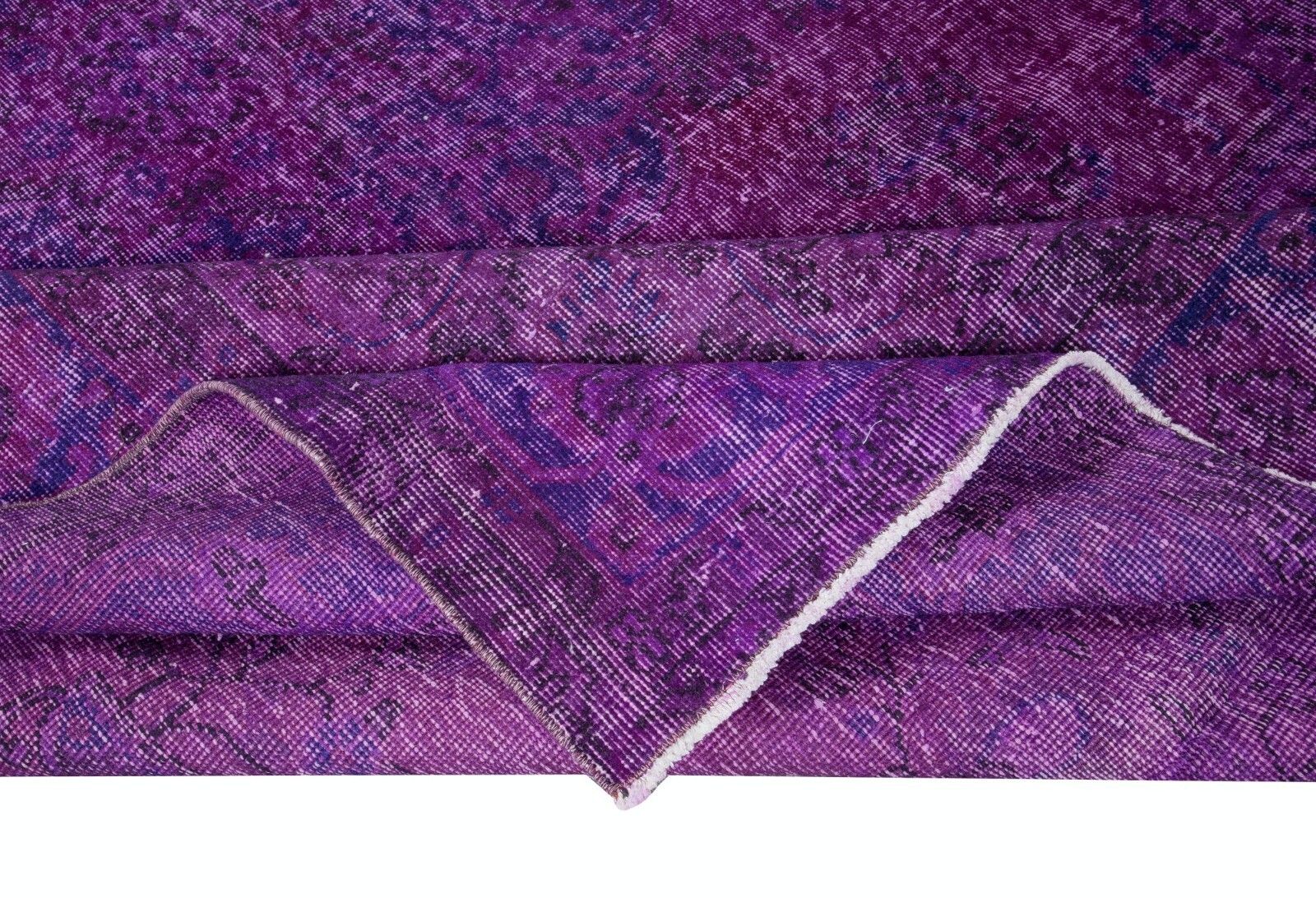 7x10.2 Ft Contemporary Handmade Turkish Area Rug In Purple & Violet Colors photo for sale