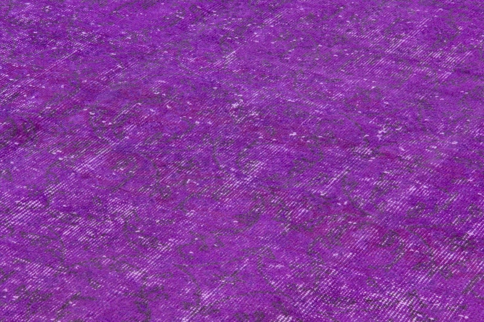 6.8x11 Ft Contemporary Area Rug Re Dyed In Purple Color, Hand Knotted In Turkey photo furniture