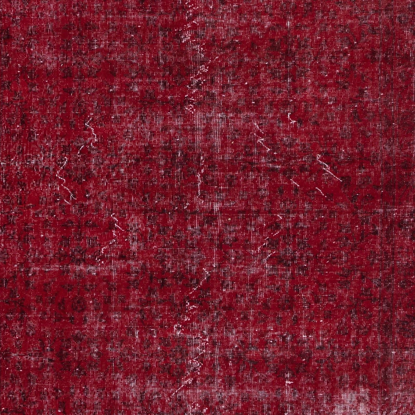 5.7x9 Ft Contemporary Area Rug In Red, Handmade In Turkey, Home Decor Carpet photo 346.0