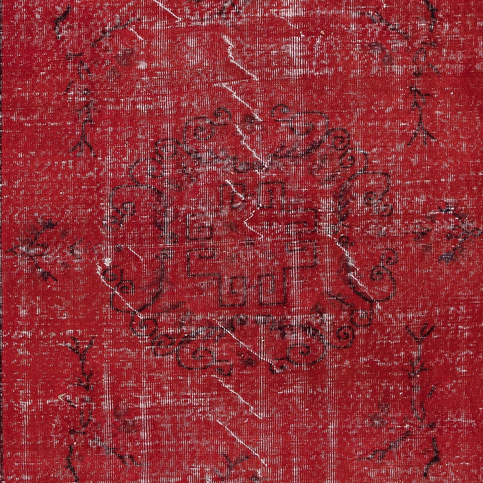 5x8.4 Ft Authentic Turkish Handmade Area Rug In Red, Great 4 Modern Interiors photo 360.0