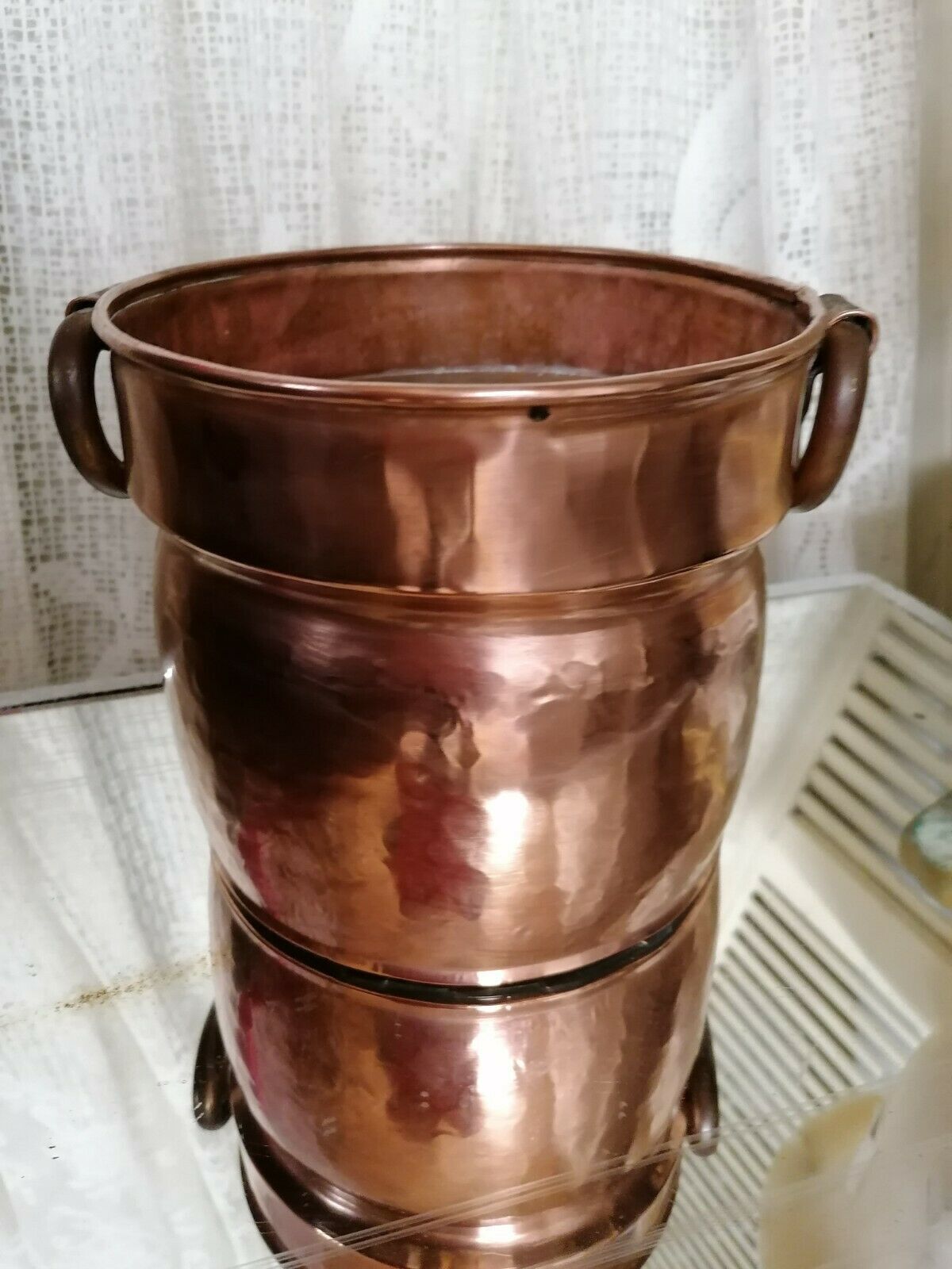 Vintage  French Copper Ice Bucket Champagne Wine Chiller Or A Lovely Planter