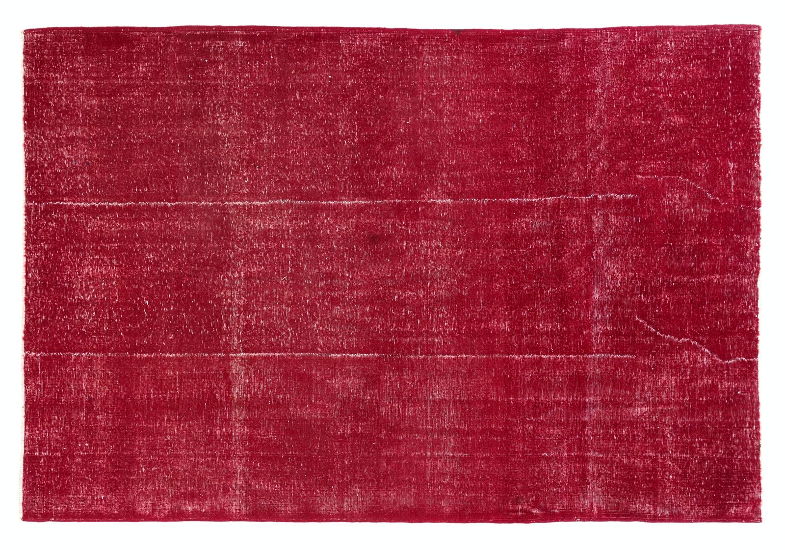 6.7x9.9 Ft Decorative Vintage Area Rug Overdyed In Red, Hand Knotted In Turkey photo 566.0
