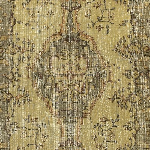 4x6.6 Ft Handmade Yellow Color Anti Bacterial Rug, Modern Turkish Area Rug photo 215.0