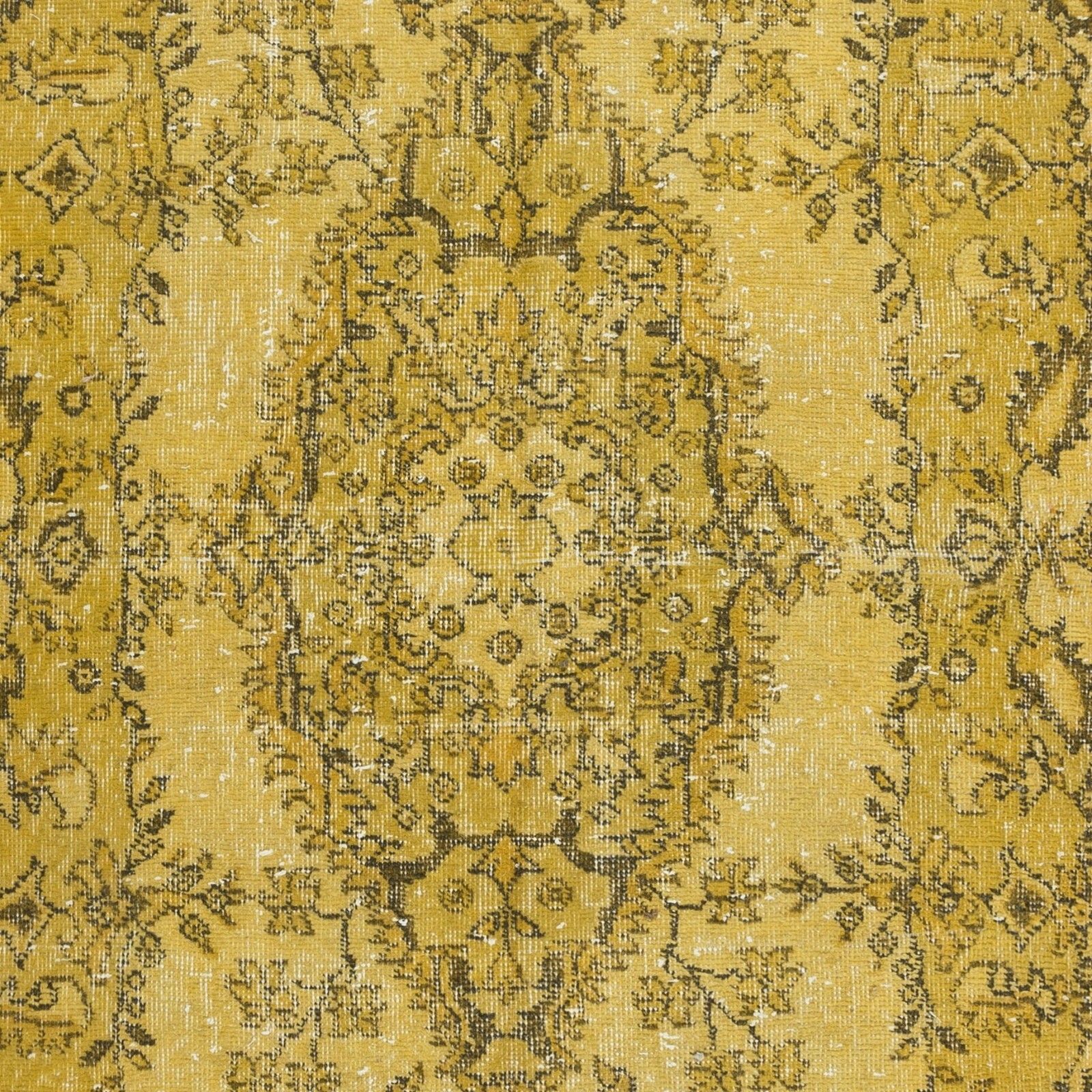 3.5x7 Ft Small Modern Yellow Wool Rug, Handknotted And Handwoven In Turkey photo 249.0