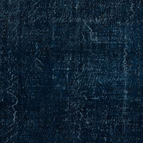 7x10.4 Ft Overdyed Wool Navy Blue Rug, Handmade In Turkey, Modern Large Carpet photo 613.0
