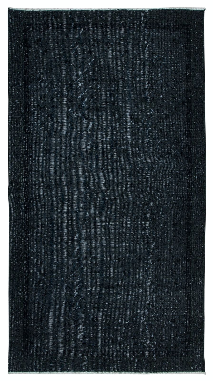 3.6x6.4 Ft Handmade Area Rug With In Black Colors, Contemporary Turkish Carpet