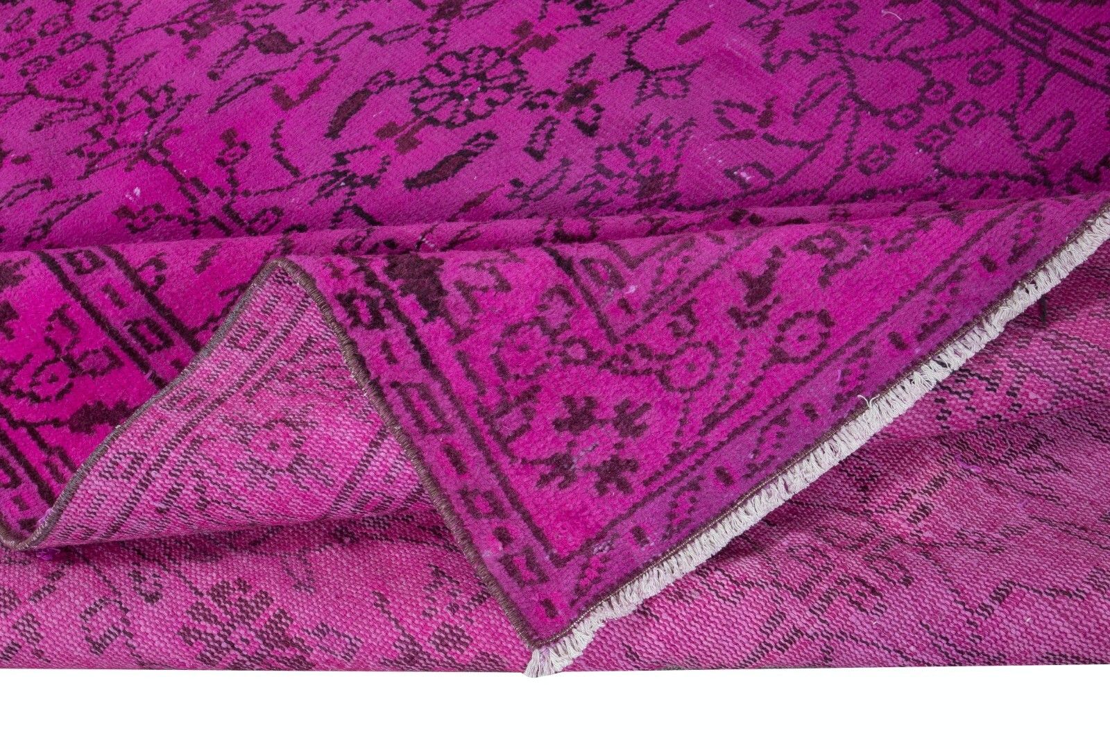 5.5x8.7 Ft Modern Floral Pattern Rug In Pink, Handwoven & Handknotted In Turkey photo for sale