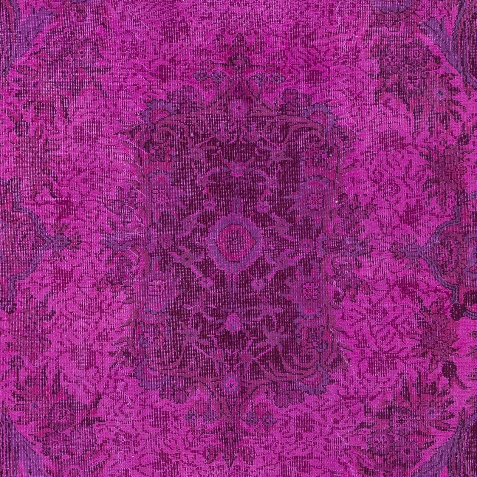 5.4x9.7 Ft Splendid Handmade Pink Area Rug, Modern Turkish Living Room Carpet photo 538.0