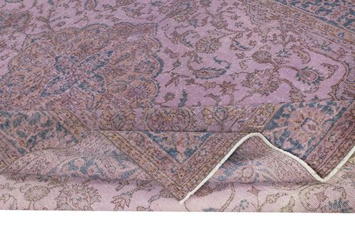 8.2x11 Ft Contemporary Hand Made Turkish Rug In Purple Color, Living Room Carpet photo for sale