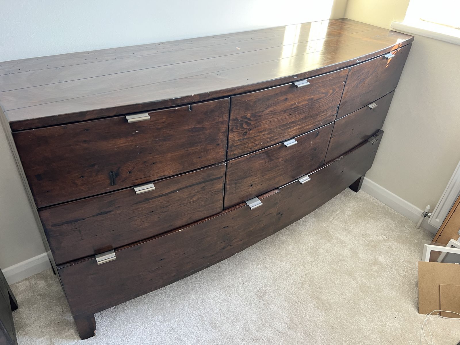 Barker And Stonehouse Navajos Solid Wood Reclaimed 8 Drawer Dresser Cabinet/Chest Of Drawers