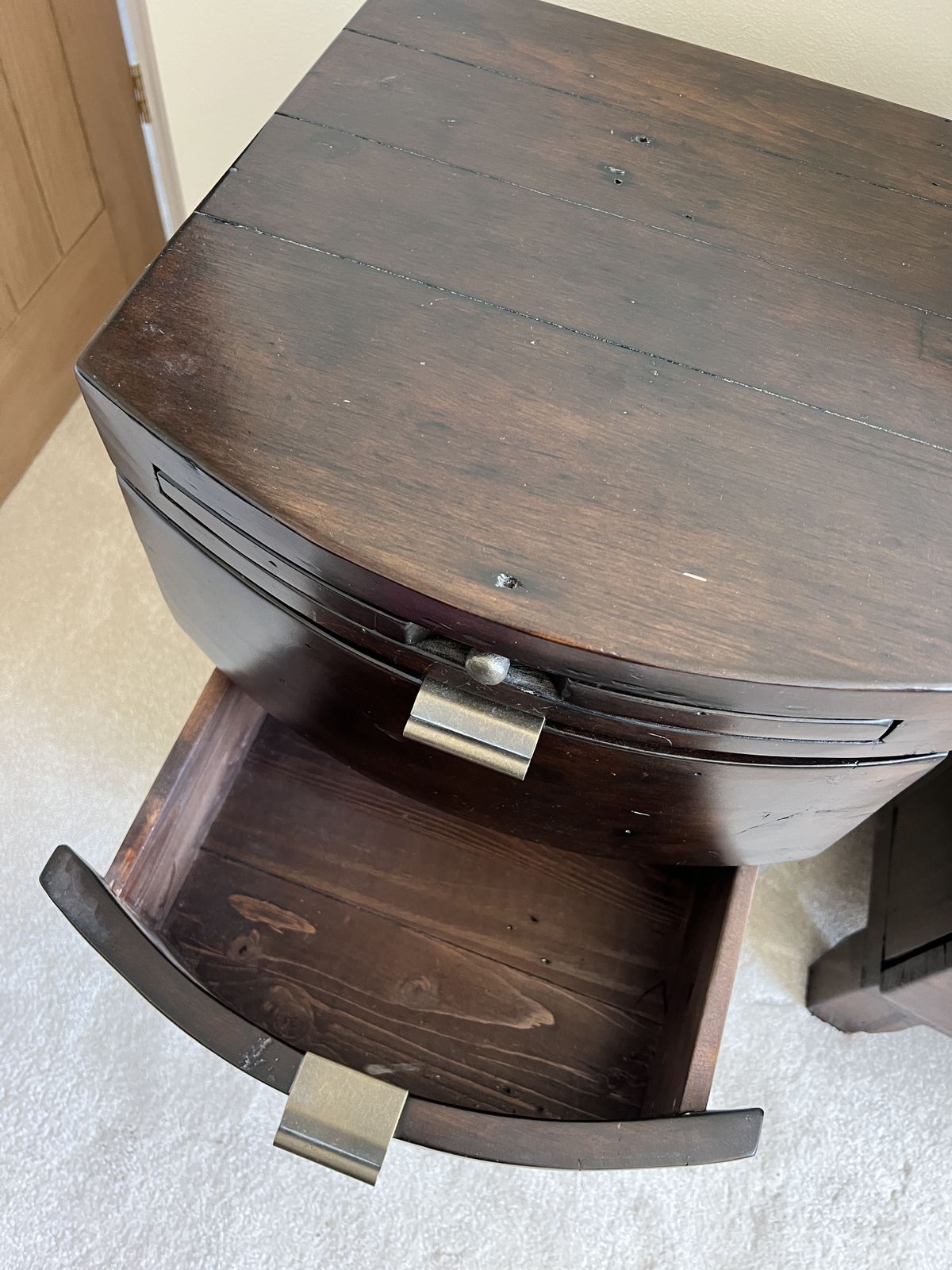 Barker And Stonehouse Solid Wood Navajos  Reclaimed 3 Drawer Bedside Table photo furniture
