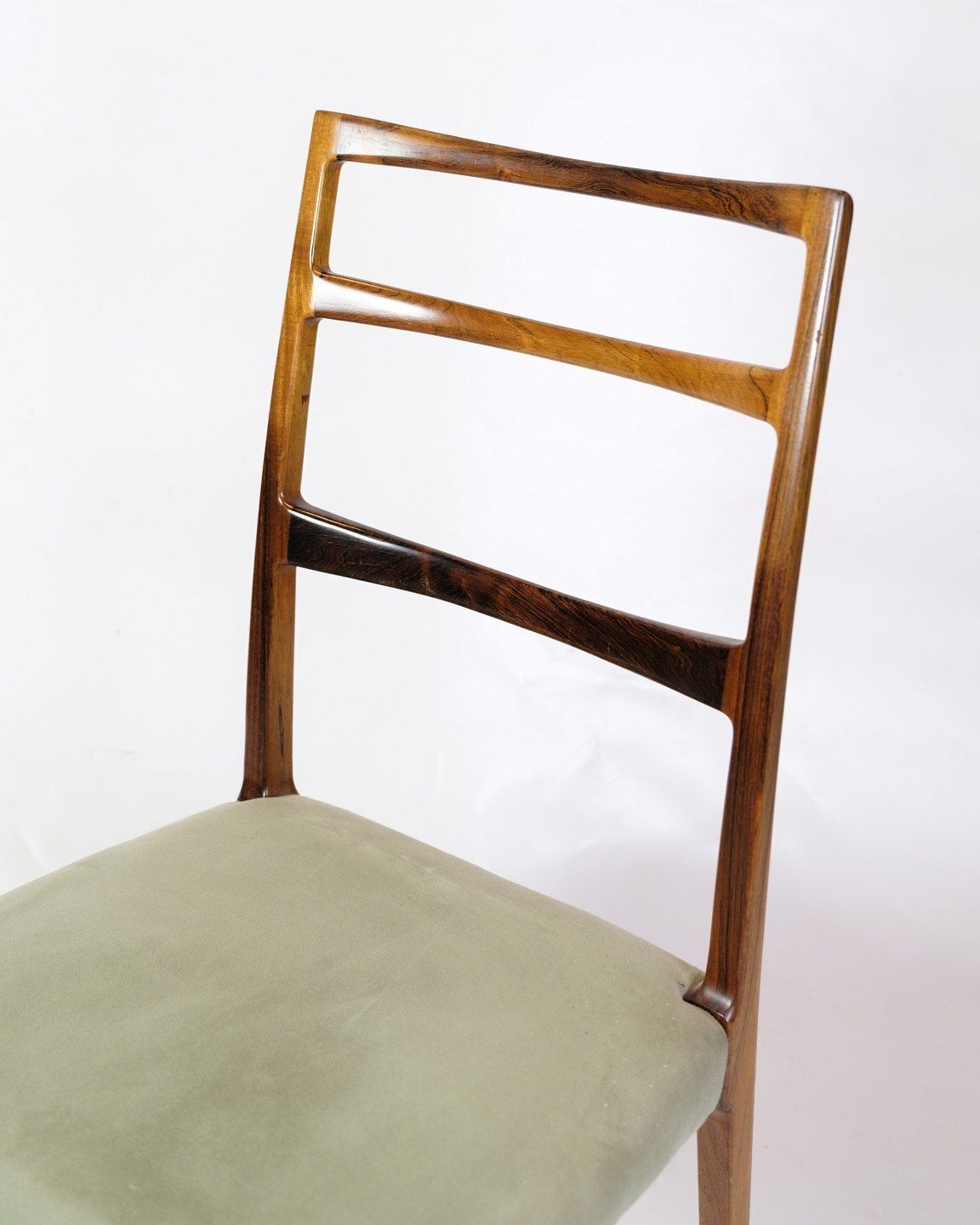 Set Of Six High Backed Dining Chairs In Rosewood & Green Velour Seat By Sorø Furniture Factory From 1960s photo Furniture