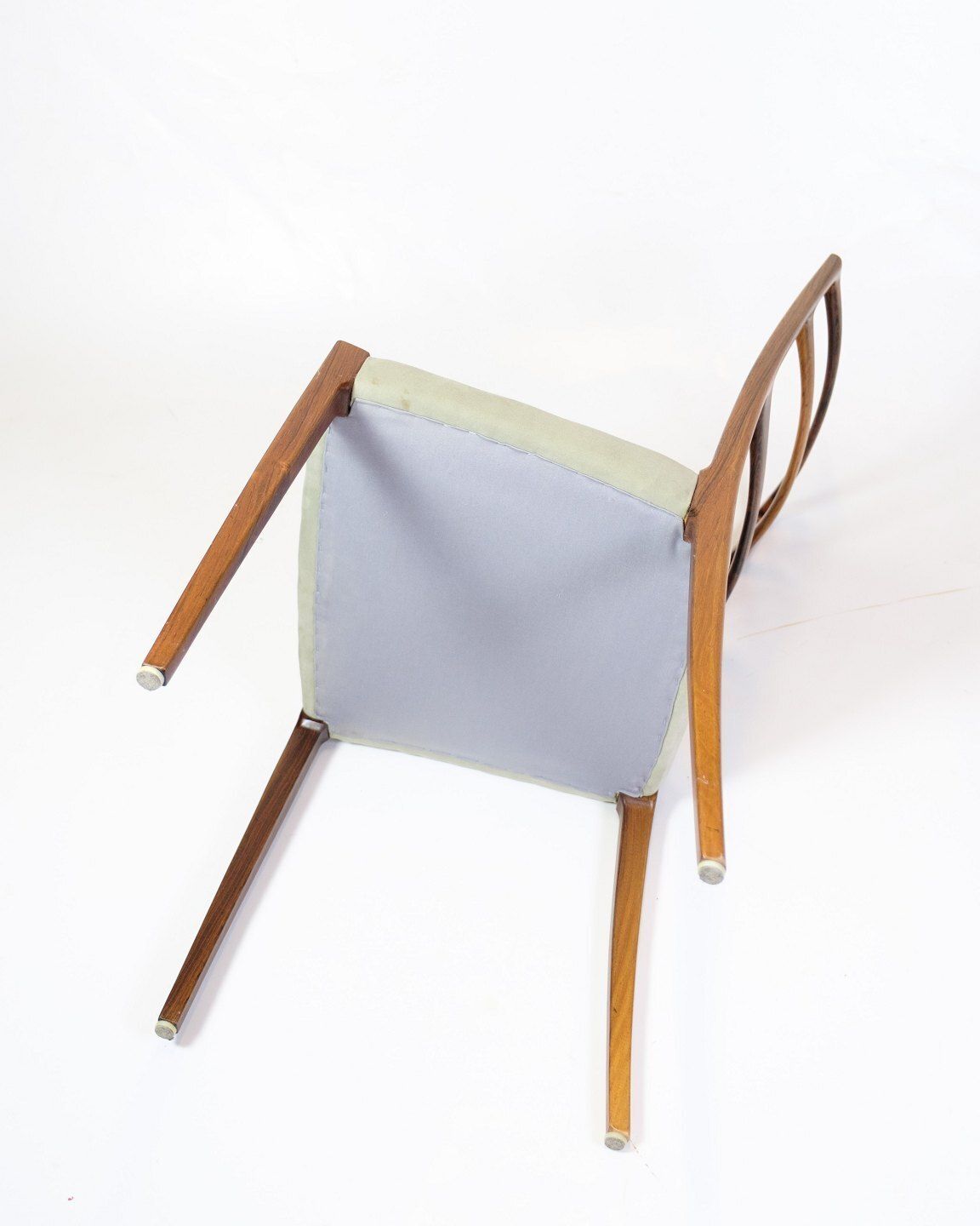 Set Of Six High Backed Dining Chairs In Rosewood & Green Velour Seat By Sorø Furniture Factory From 1960s photo vintage