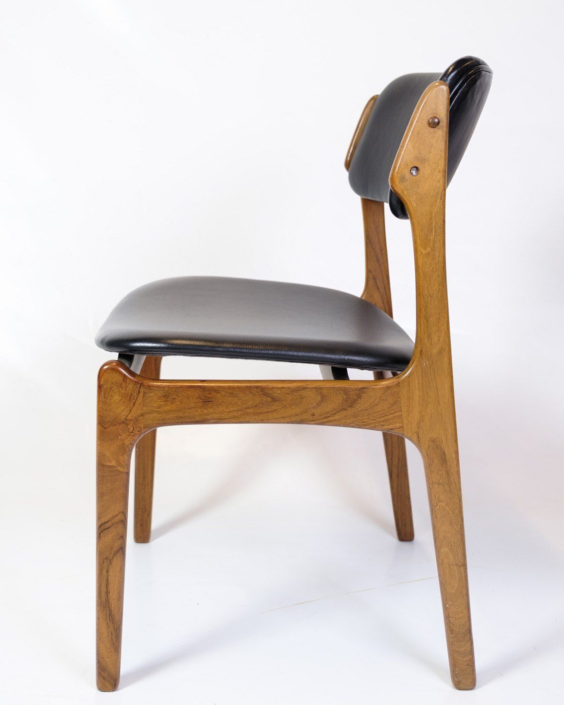 Set Of Four Dining Chairs Model Od49 In Rosewood & Black Leather By Erik Buch For Od Furniture From 1950s photo Furniture