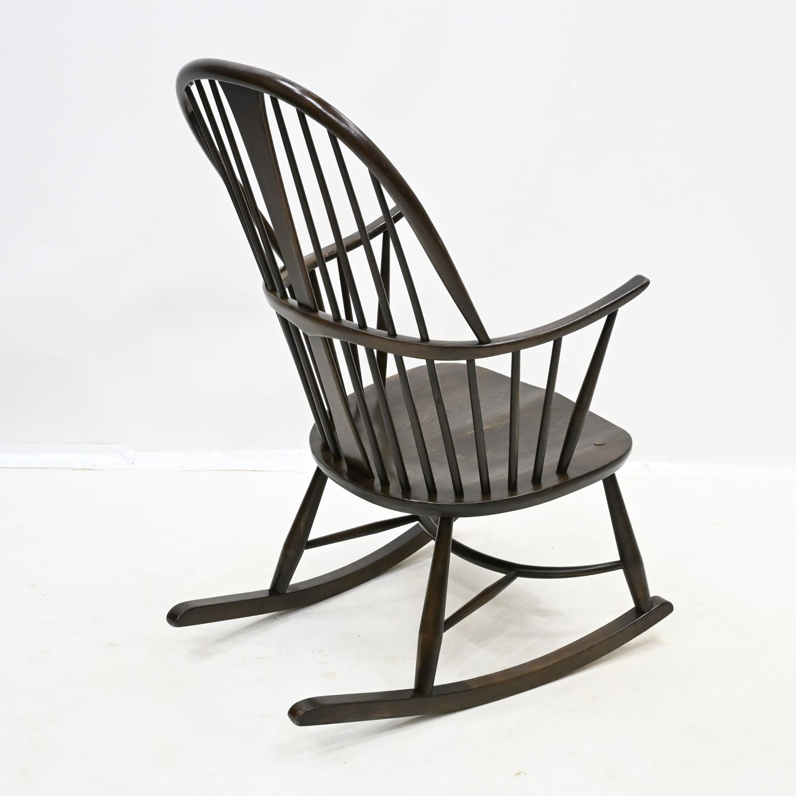 Ercol Rocking Chair Dark Finish Model 912 Free Uk Delivery photo vinterior