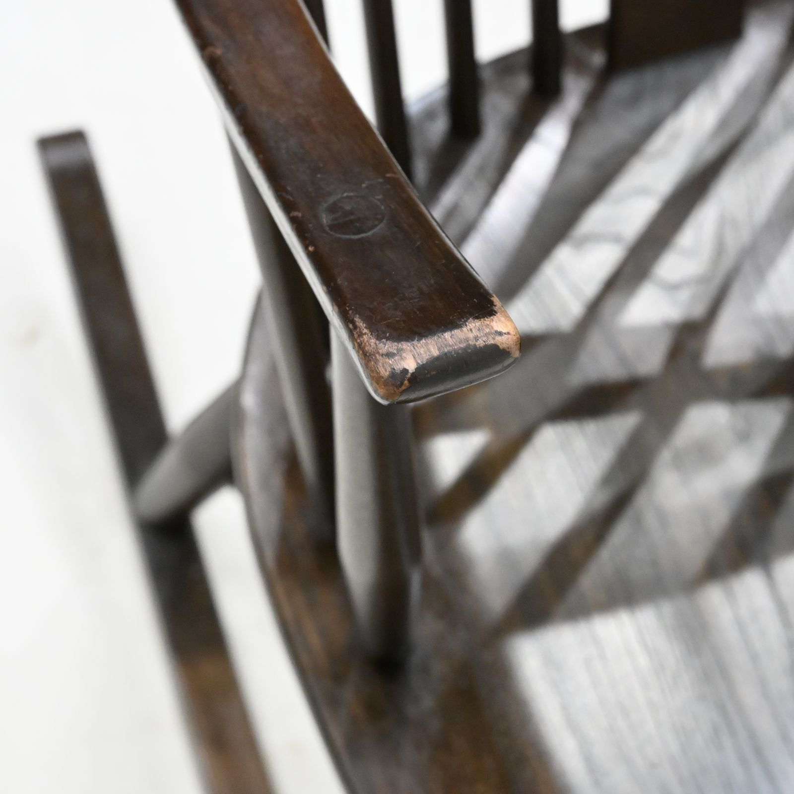 Ercol Rocking Chair Dark Finish Model 912 Free Uk Delivery photo vintage
