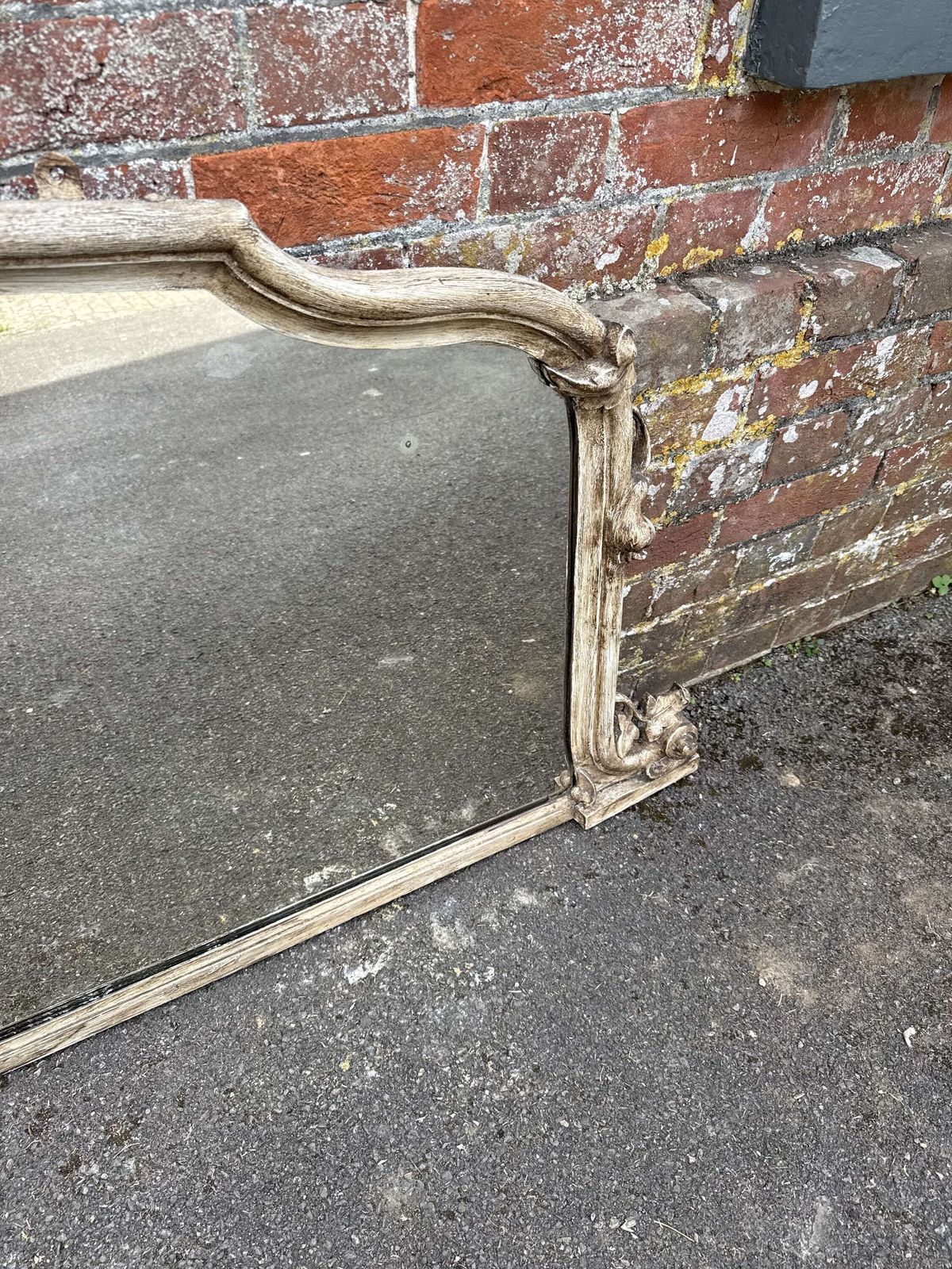 A Fabulous Large Antique English 19th C Shaped Top Ornate Overmantle Mirror. photo Home Decor