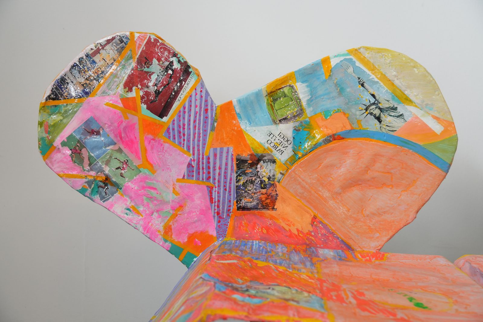 Guido Coletti Sculptural Modular Chairs (1995)   Heart Shaped Abstract Collage photo 15556.0