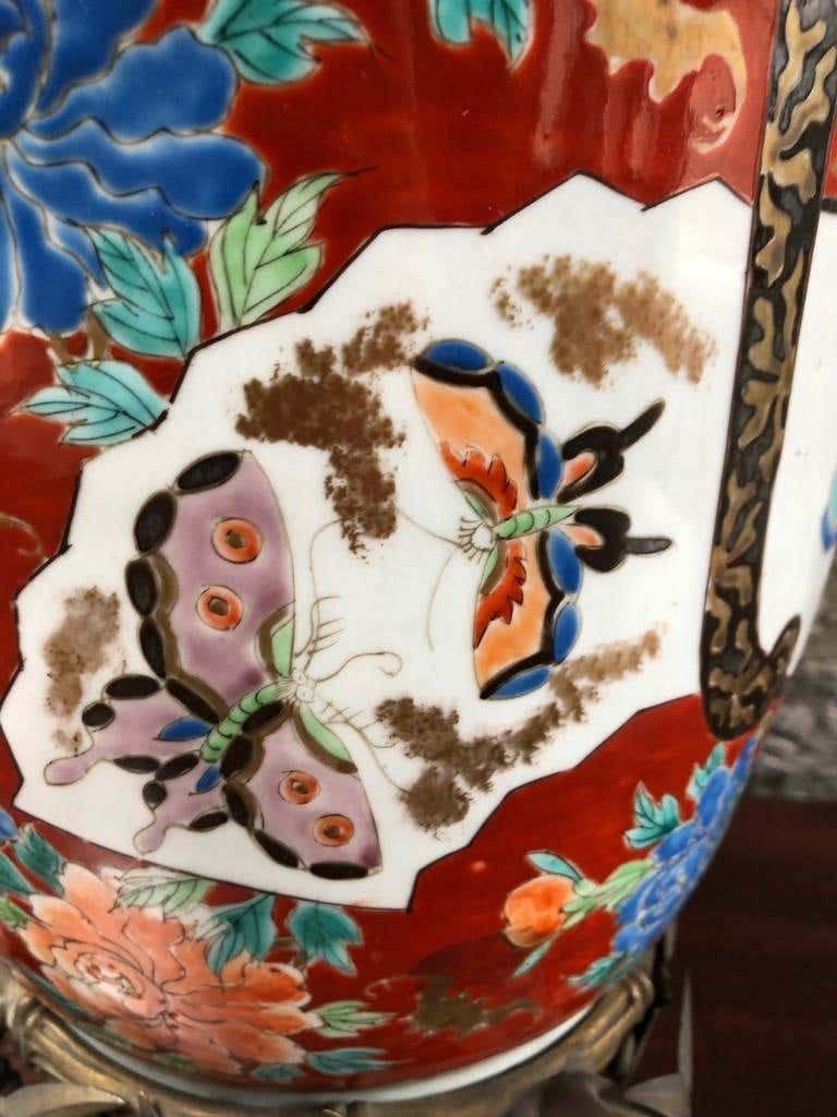 19th Century Pair, Japanese Meiiji Imari Porcelain Vases photo vinterior