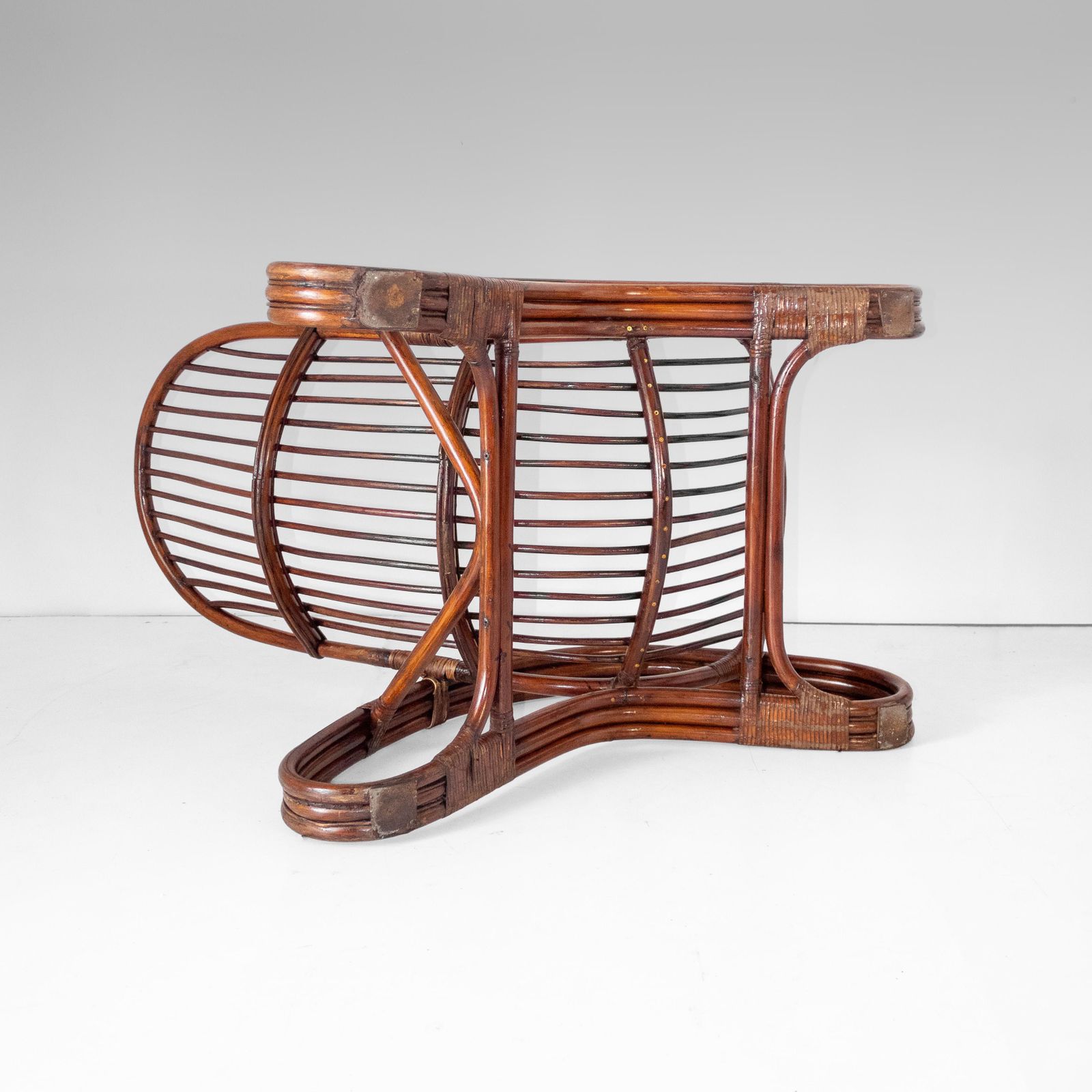 photo for sale Mid Century Modern Bamboo Armchair In The Style Of Tito Agnoli, Italy 1960s
