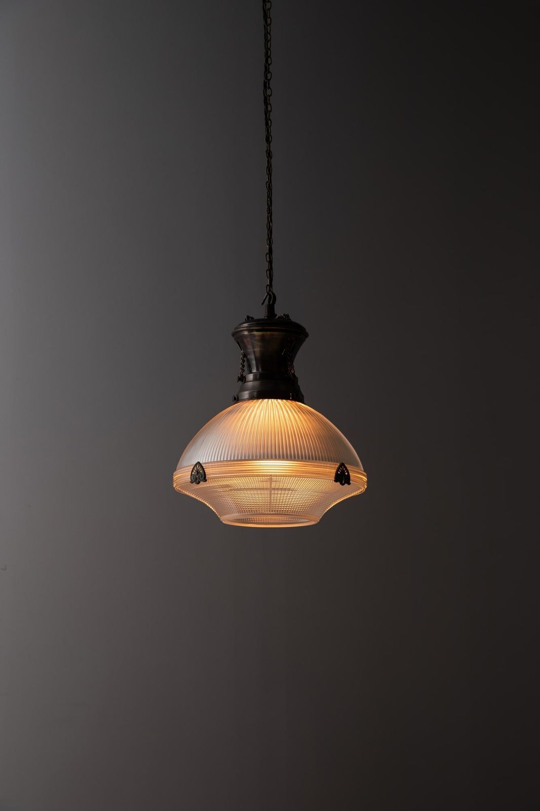 Holophane USA 2 Part Glass Pendant Light photo 685.0