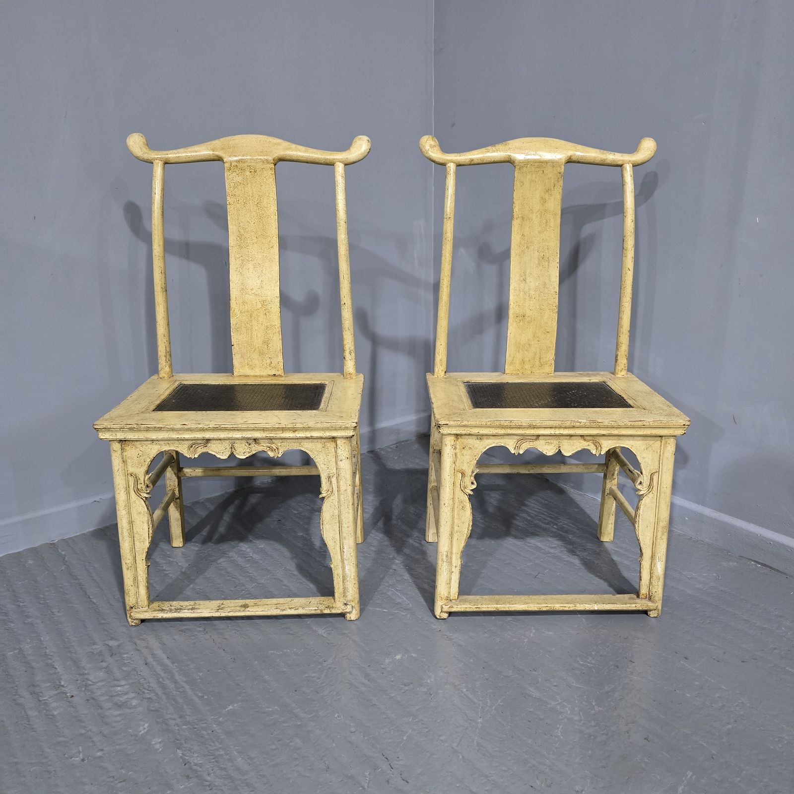 Good Pair Chinese Hall Chairs, 1800s