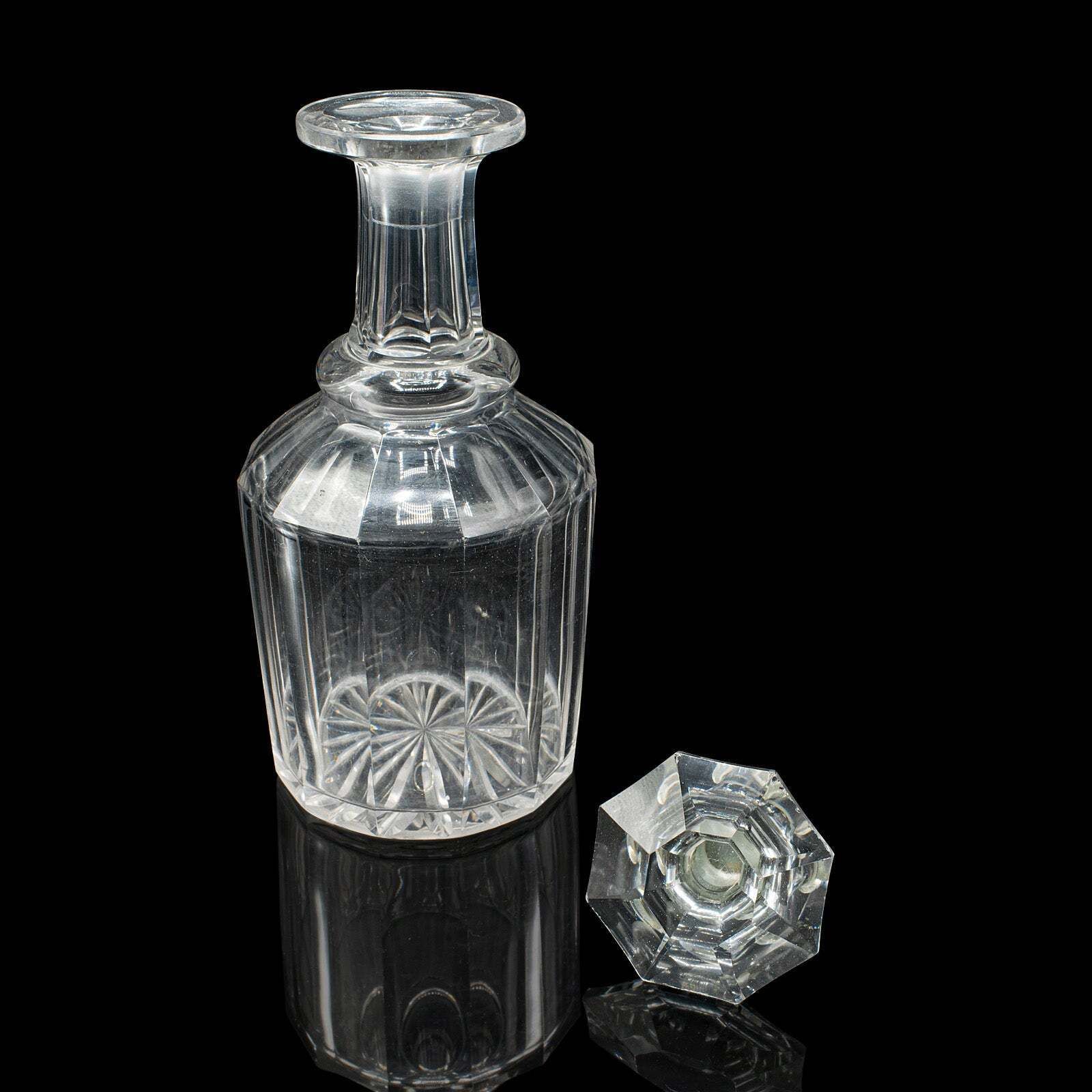 Antique Whiskey Decanter, English, Glass, Scotch, Barware, Victorian, Circa 1900 photo furniture