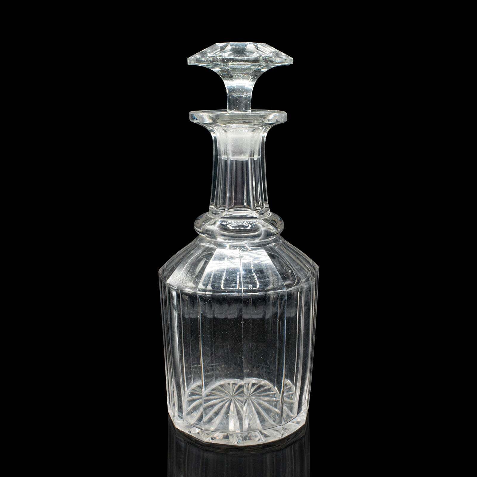 Antique Whiskey Decanter, English, Glass, Scotch, Barware, Victorian, Circa 1900 photo Home Decor