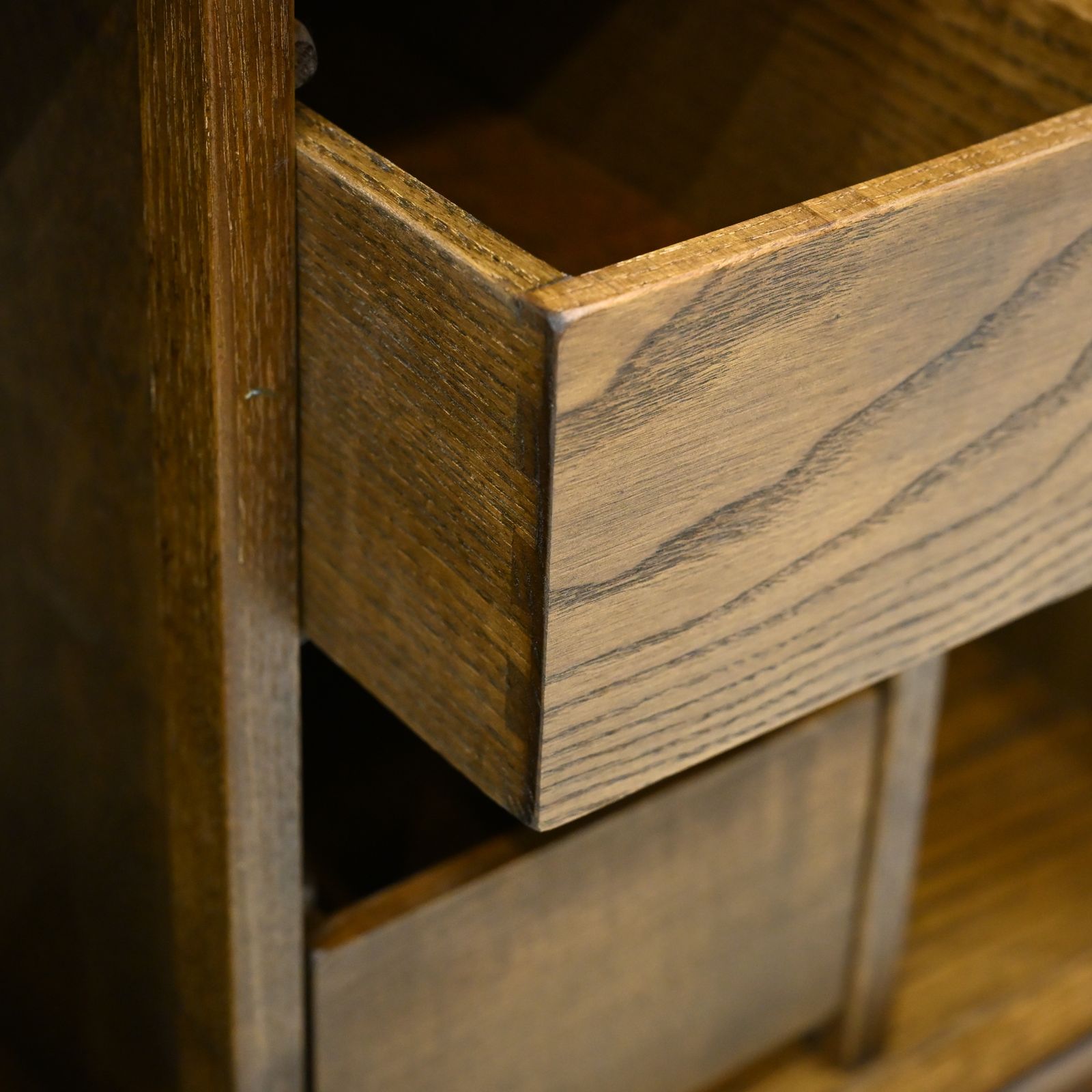 327.0 Old Charm Hi Fi/Record Cabinet 2 Adjustable Shelves Light Oak Free Uk Delivery* photo