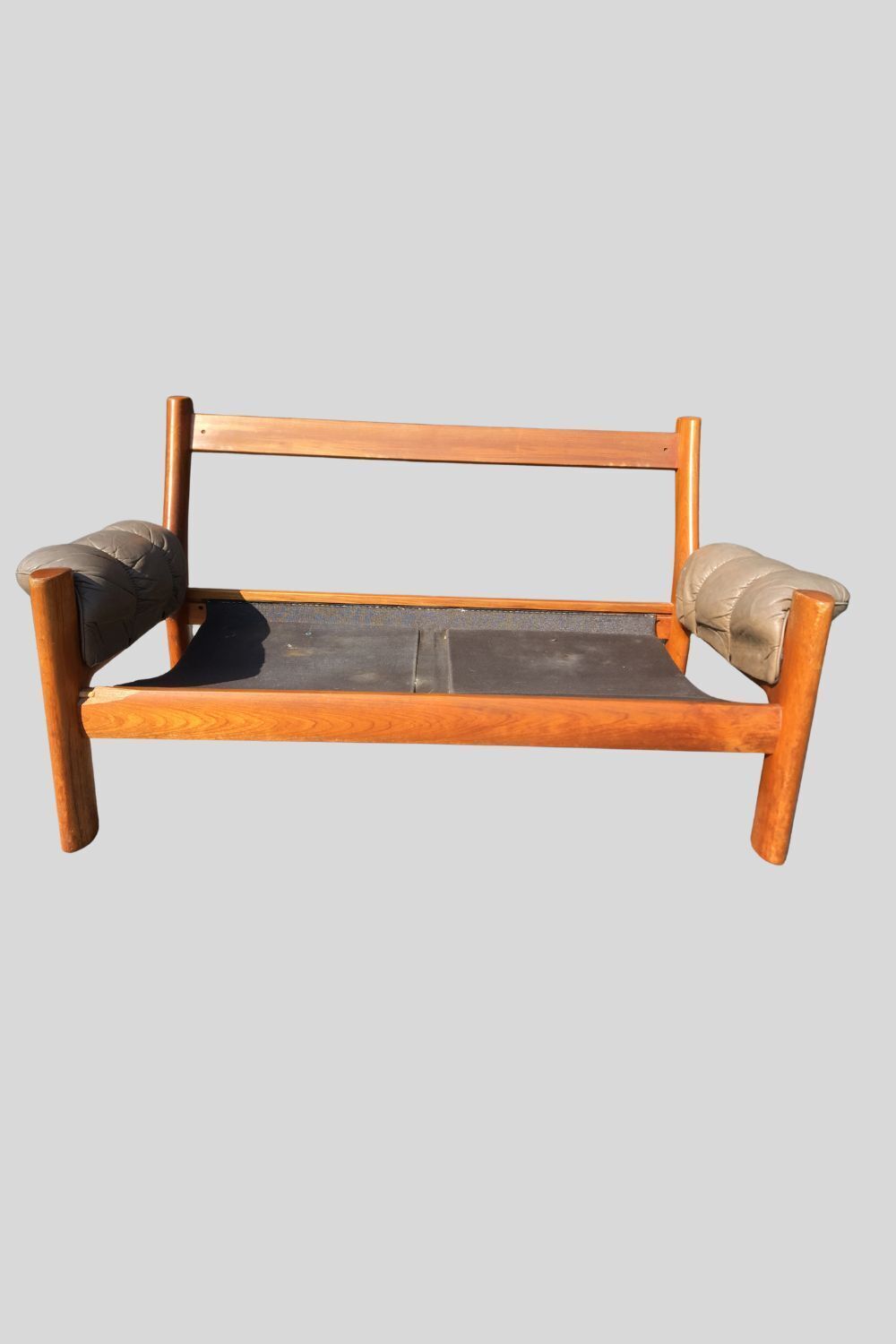 Mid Century Norwegian Beige Leather 2 Seater Sofa By Ekornes, 1970s Matching Chair Also Available. photo furniture