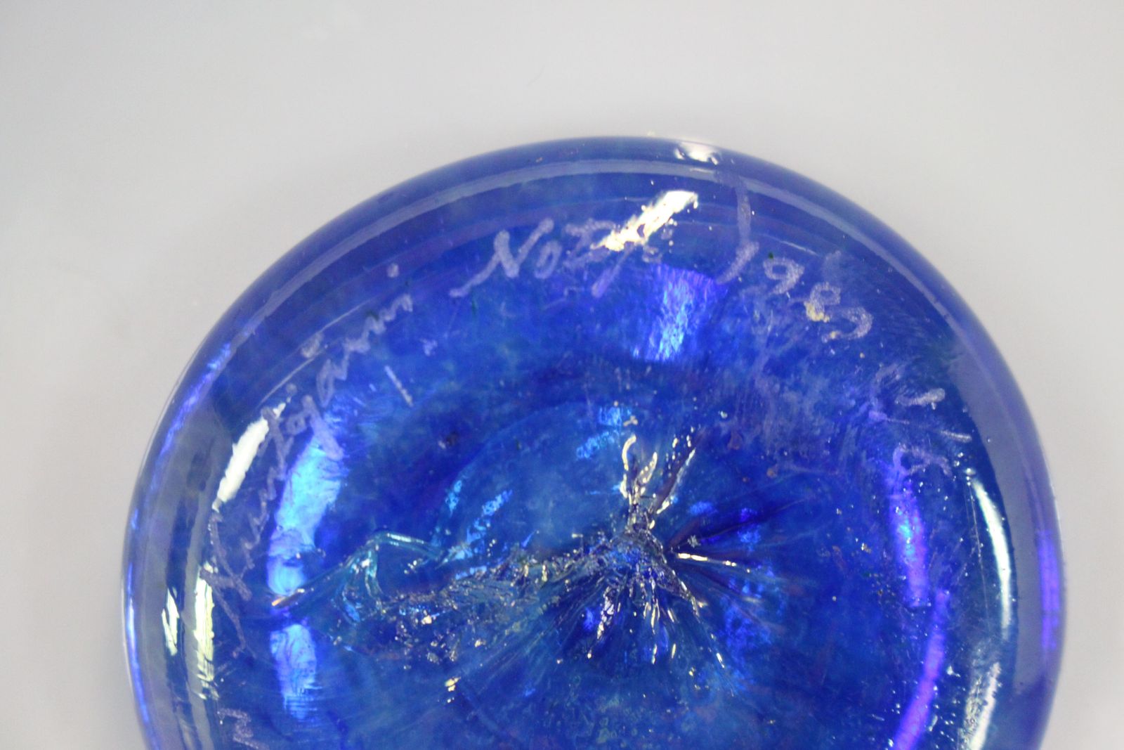 Nuutajarvi Glass Plate No 1 Of 5 1989 By Kerttu Nurminem photo for sale