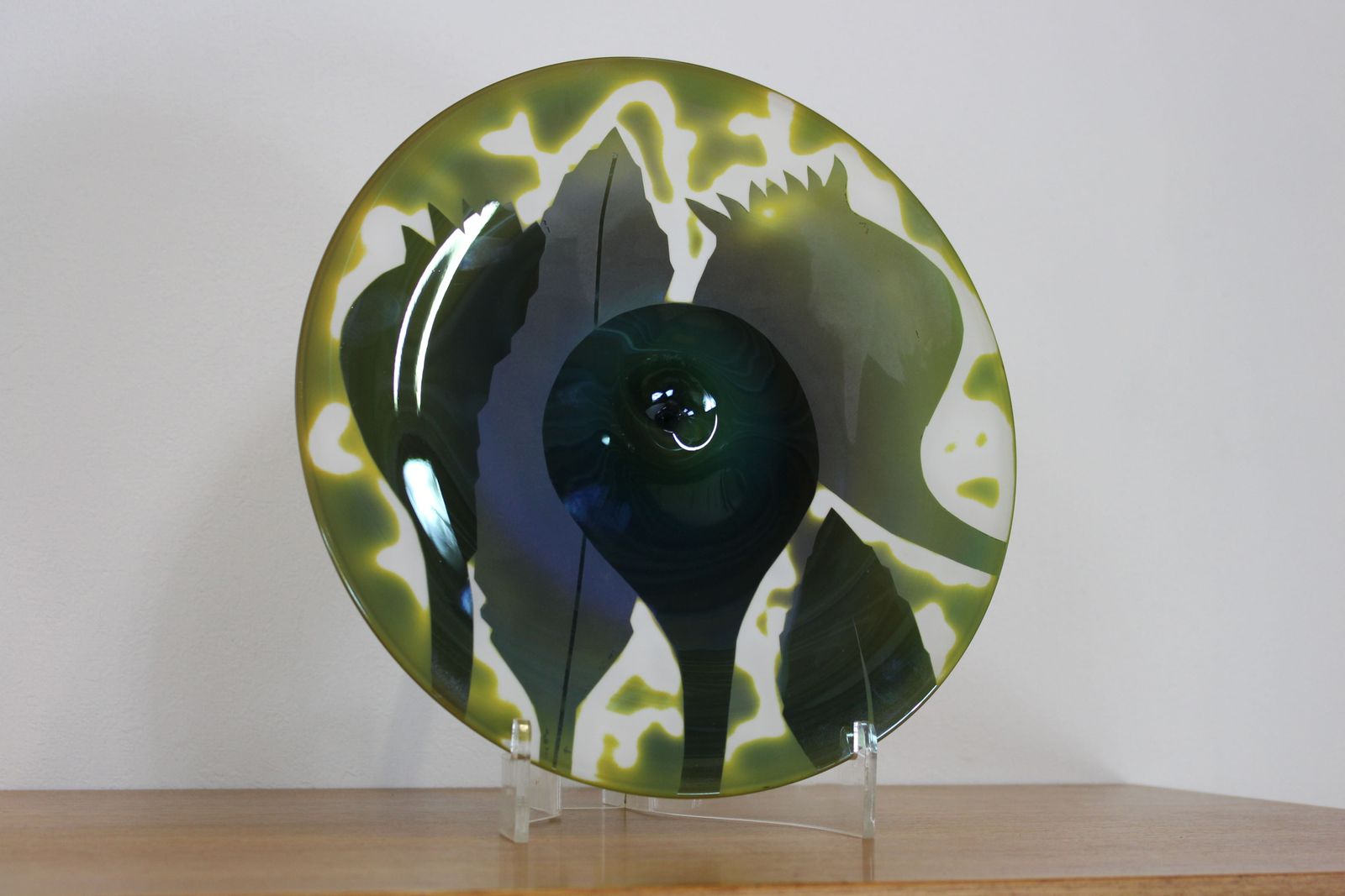 Nuutajarvi Glass Plate No 1 Of 5 1989 By Kerttu Nurminem photo buy