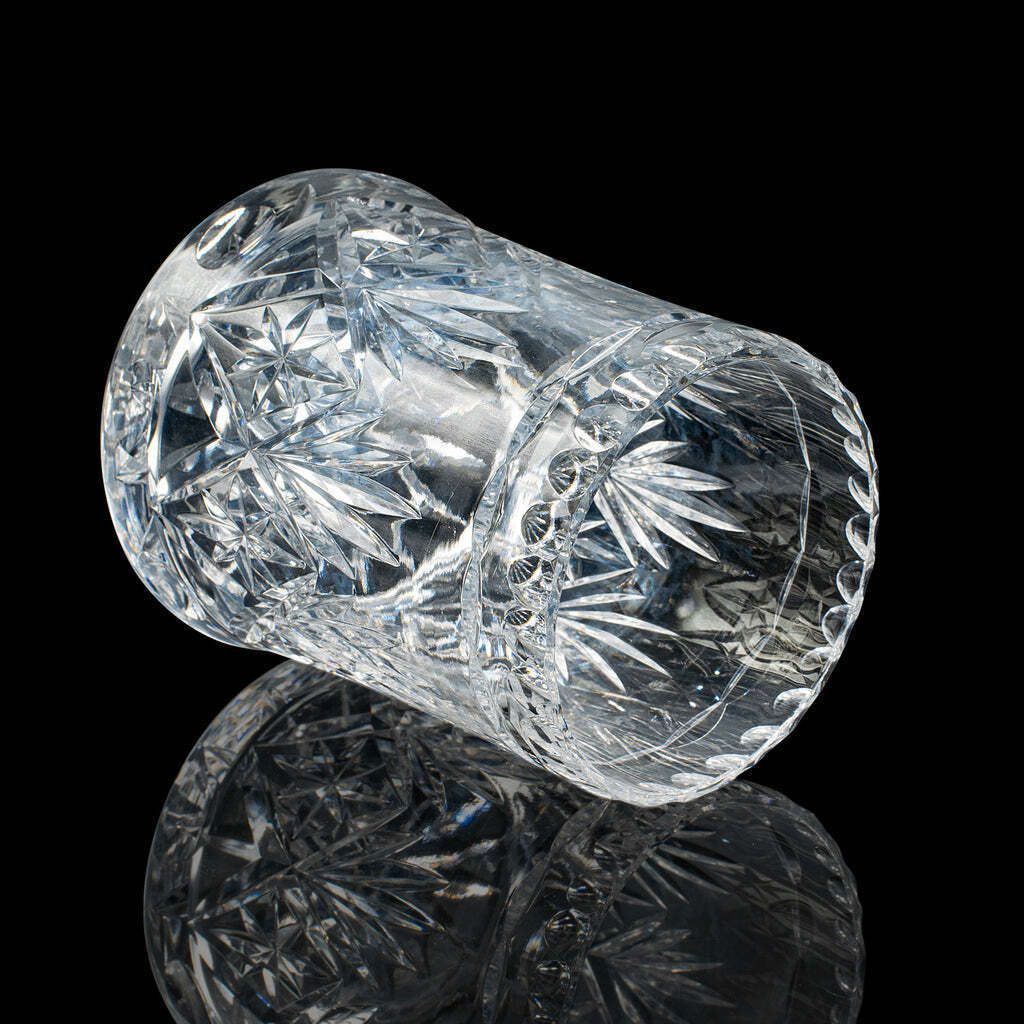 Antique Bottle Keeper, English, Cut Crystal Glass, Coaster, Edwardian, C.1910 photo vinterior