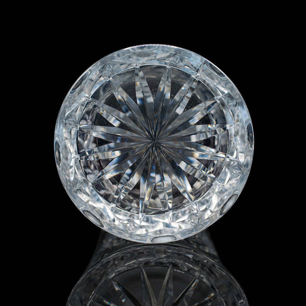 Antique Bottle Keeper, English, Cut Crystal Glass, Coaster, Edwardian, C.1910 photo vintage
