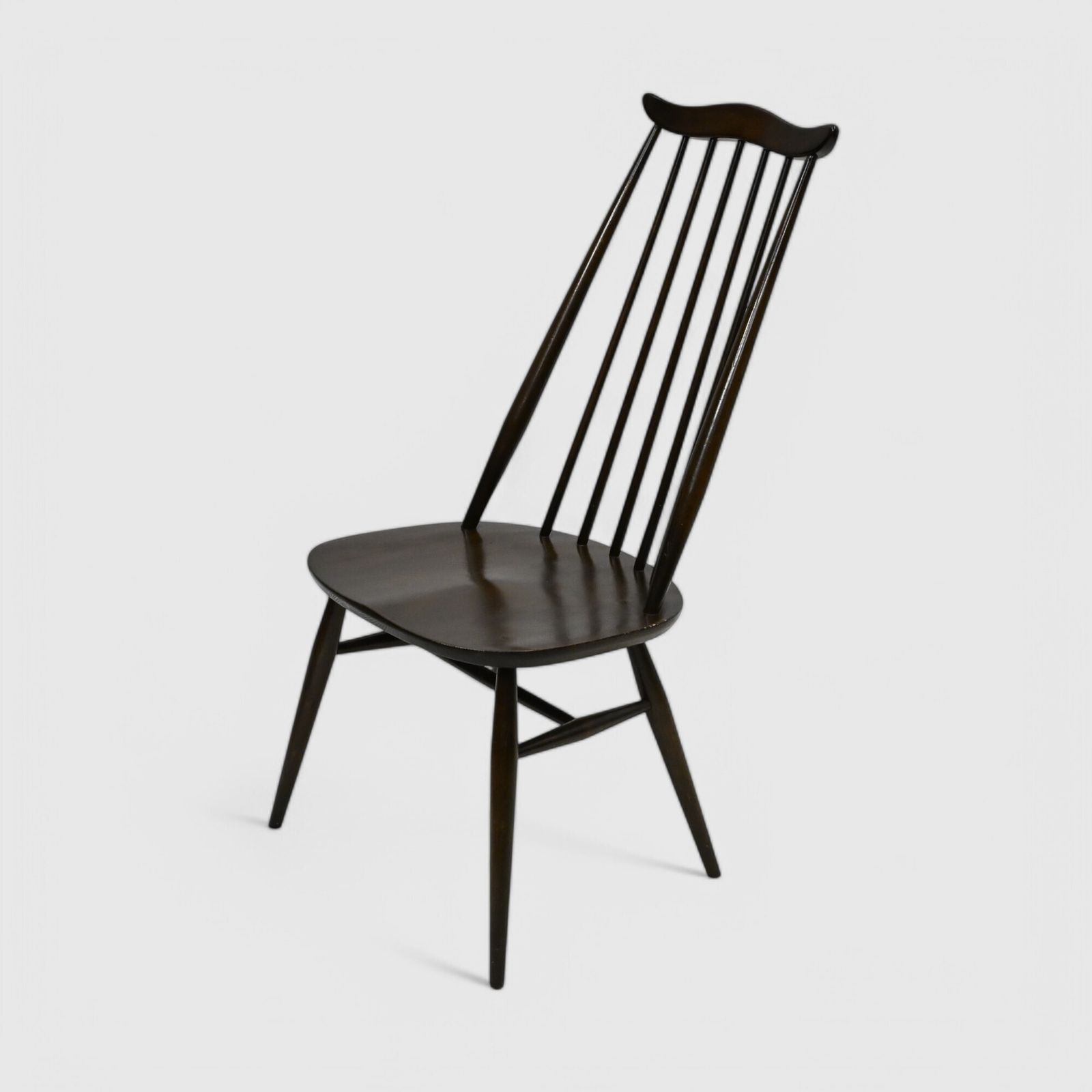 photo for sale 6 Ercol Number 369 Windsor Goldsmith Dining Chairs Dark Finish Free Uk Delivery