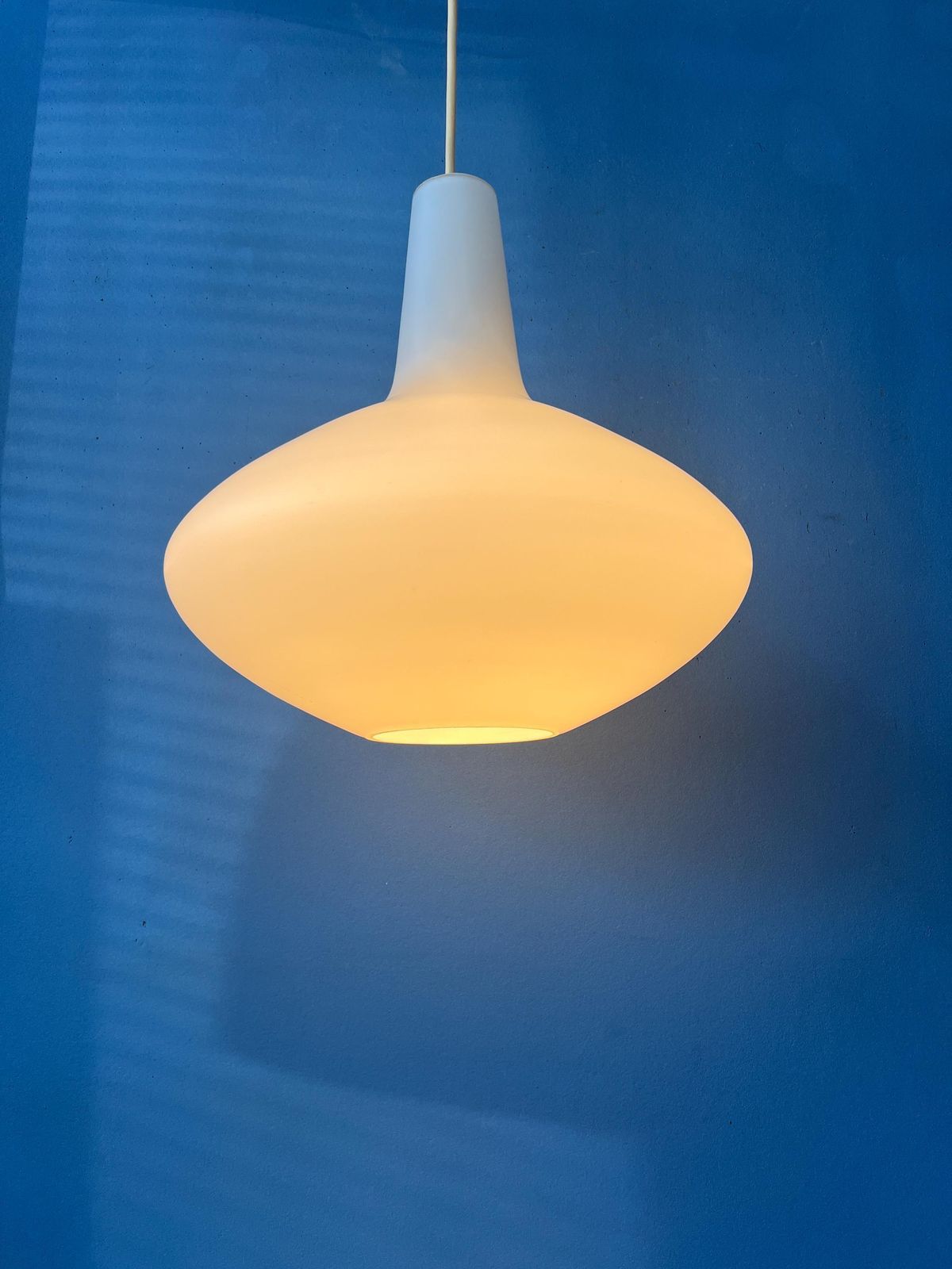 Opaline Glass 'Bulbo' Pendant Lamp By Lisa Johansson Pape For Stockmann Orno photo for sale